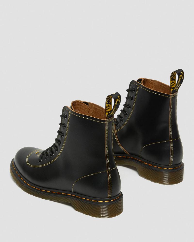 Black Women's Dr Martens Pharamond Vintage Smooth Leather Ankle Boots | CA 64QMA